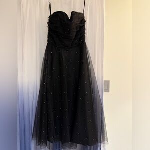 Black Tulle dress with rhinestones - size 10